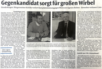 gegenkandidat sorgt für großen Wirbel Donauwörther Zeitung 29.12.2001